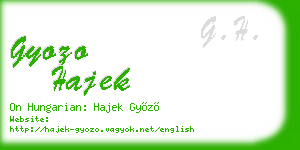 gyozo hajek business card