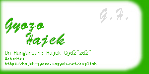 gyozo hajek business card